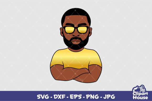 Arms Crossed Sunglasses Black Man Gold