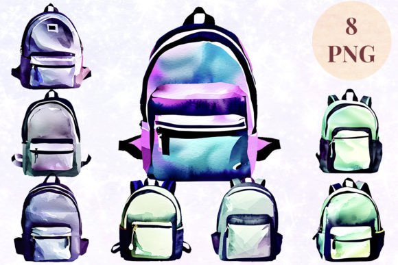 Backpack Watercolor 17 Clipart PNG: A Versatile Asset for Creative Projects