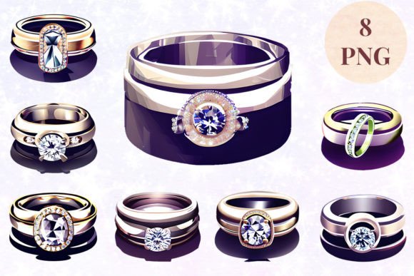 Evaluating Wedding Ring 58 Clipart PNG for Versatile Commercial and Personal Projects