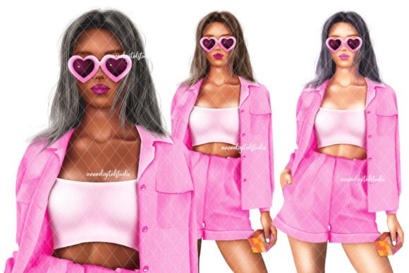 Fashion Girl Clip Art & Fashion PNG for Creative Projects