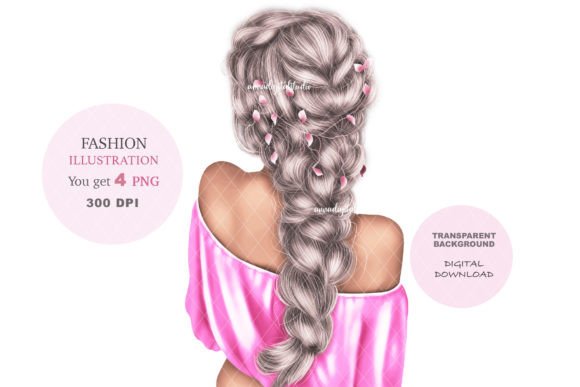 Fashion Girl Clip Art & Illustration for Modern Design