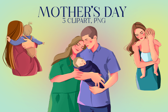 Mother's Day Clipart: Cute Illustrations for Your Designs