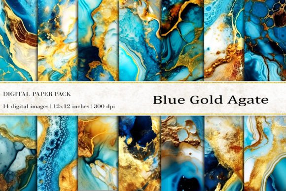 Unlocking Creativity with Blue Gold Agate Digital Papers: The Ultimate Guide for Crafters and Designers