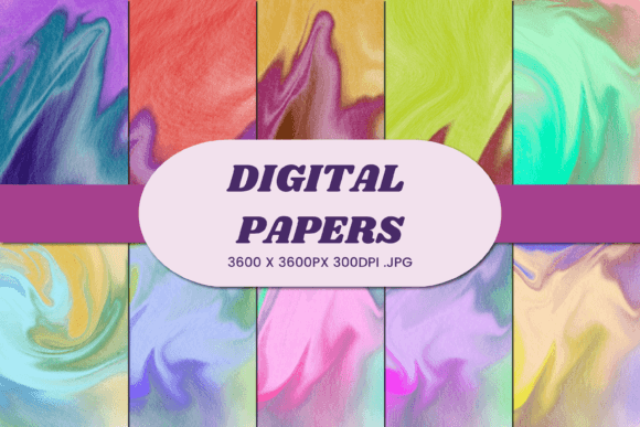 Watercolor Marble Liquid 4 Digital Paper: A Versatile Asset for Modern Creators