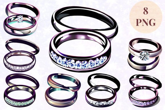 Wedding Ring 10 Clipart PNG for Creative Projects