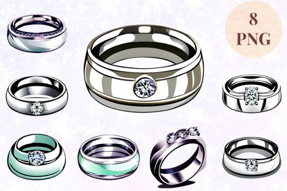 Wedding Ring 11 Clipart PNG: A Versatile Asset for Professional and Creative Projects