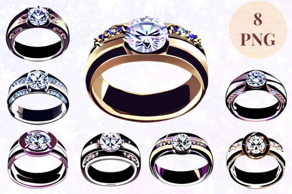 Wedding Ring 47 Clipart PNG for Premium Design Projects