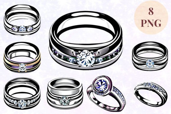Wedding Ring 76 Clipart PNG for Creative Projects